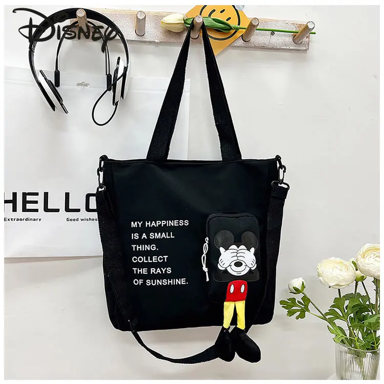 Disney Mickey New Women's Crossbody Bag Fashion High Quality Men's Handbag Cartoon Casual Versatile Student Crossbody Bag