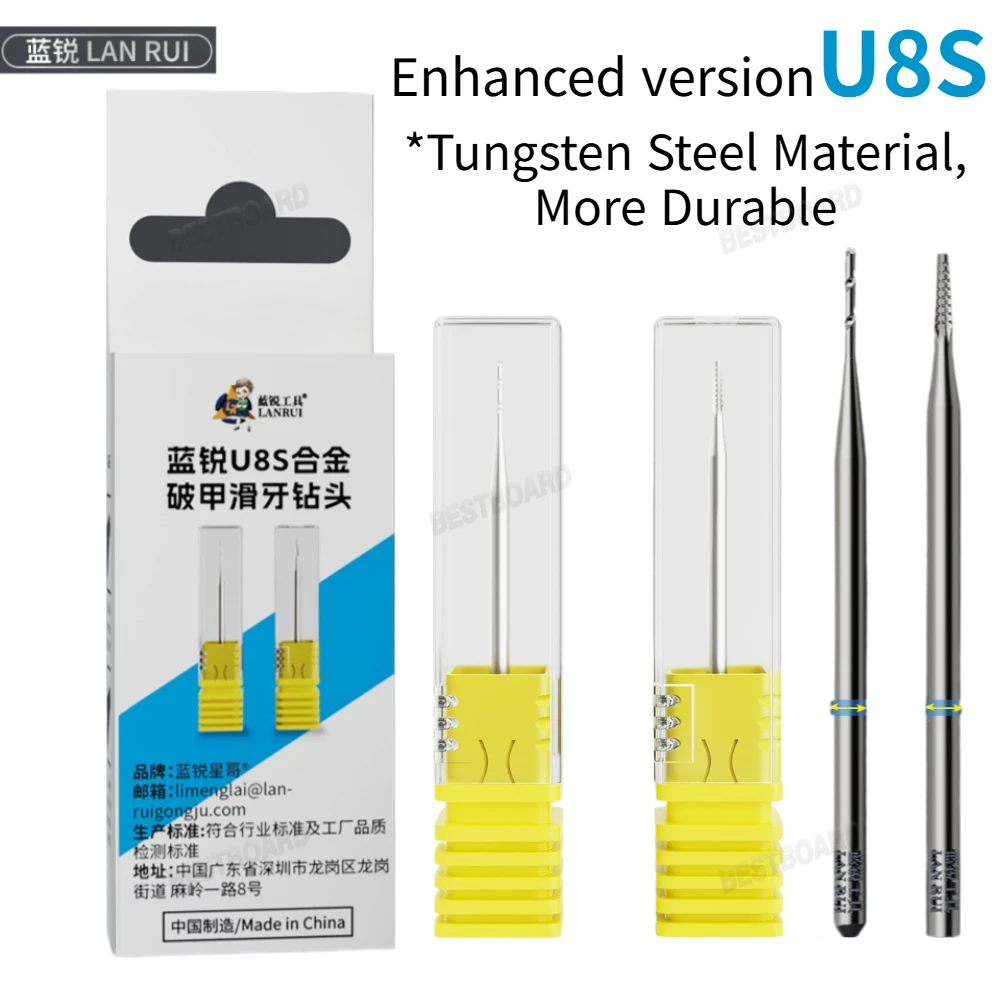 Lanrui U8S Legierung Schraube Extractor Schiebe Bohrer Set Chuck für Handy PCB Motherboard Schraube Entfernung Reparatur Werkzeuge