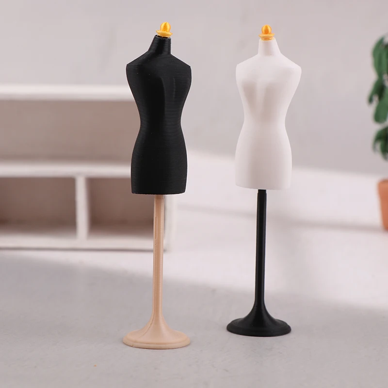 1:12 Dollhouse Mini Mannequin Display Stand Gown Dress Clothes Hanger Skirt Support Wedding Mannequin Stand Humanoid Model Toy