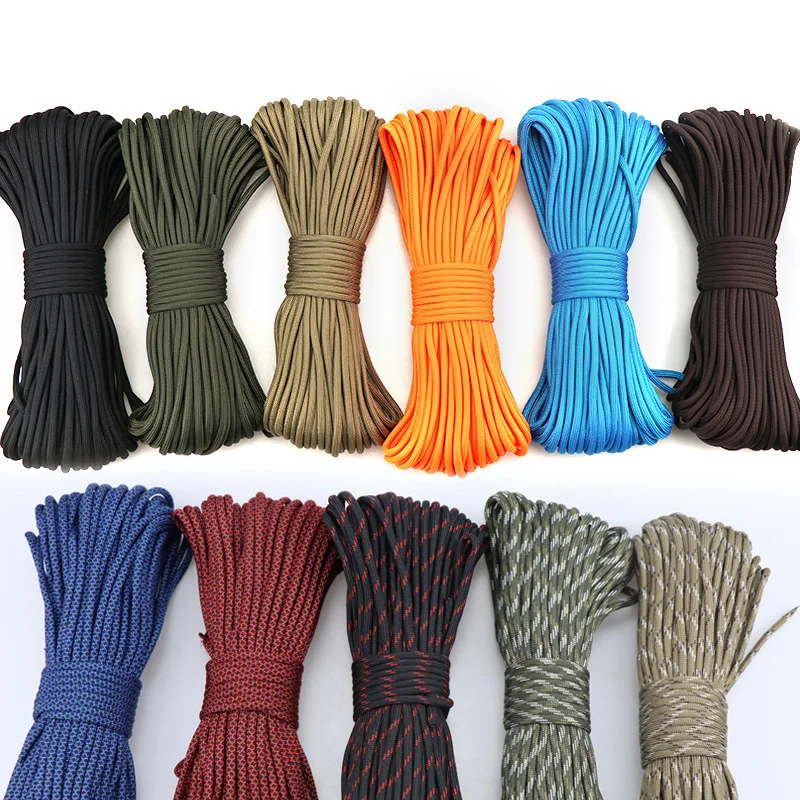 10/20m 7-core Military Nylon Braided Parachute Rope 550LB Suitable for DIY Outdoor Survival Adventure Camping Climbing Fishing