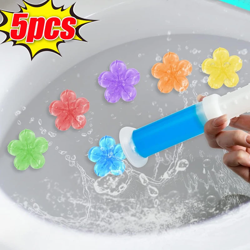 Ambientador de Gel de flores para inodoro, limpiador de cuencos, fragancia de flores, Perfume de aire, taburete aromático, desodorante para inodoro, suministros de limpieza