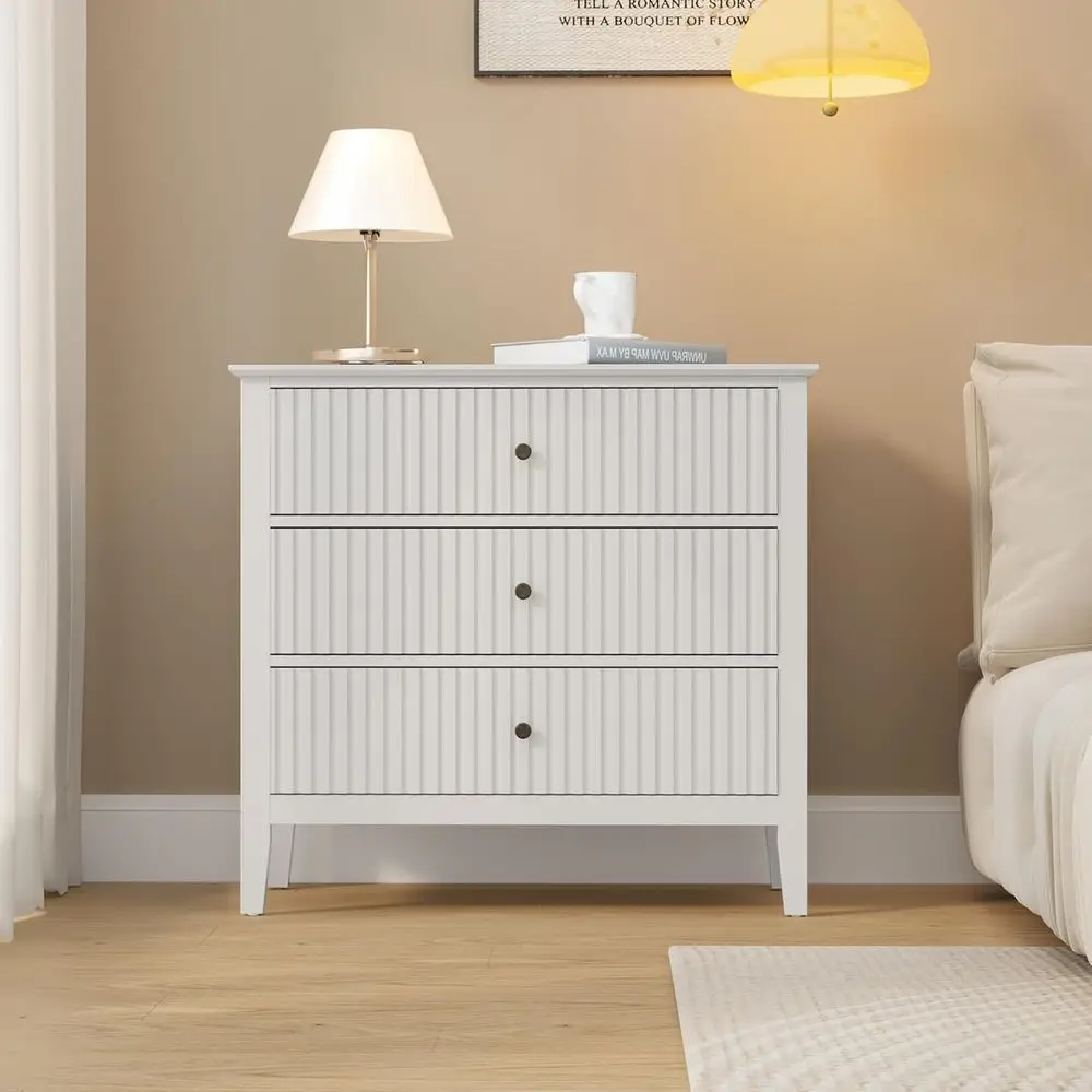 30 Inch Tall Painted Wood Nightstand with Storage, Suitable for Bedroom, Hallway, Living Room, and Office