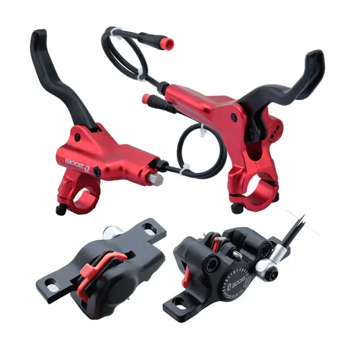 Imagen 2 del producto Zoom H875E MTB Hycline - Pinza de Freno de Disco Hidráulica para Bicicleta Eléctrica, 2 Pistones, Rotores de 160 mm/180 mm, Adaptador de Montaje