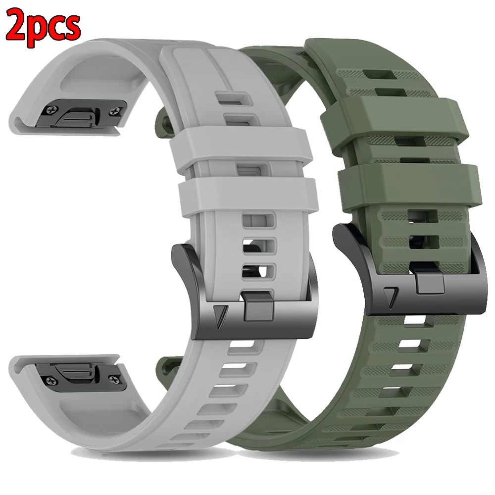 26 22 mm Silikonarmband für Garmin Fenix 5 5X 6 6X Offizielles Band Fenix 8 Pro E 7X 7/Epix/MARQ/Enduro 3/Tactix 8 QuickFit Armband