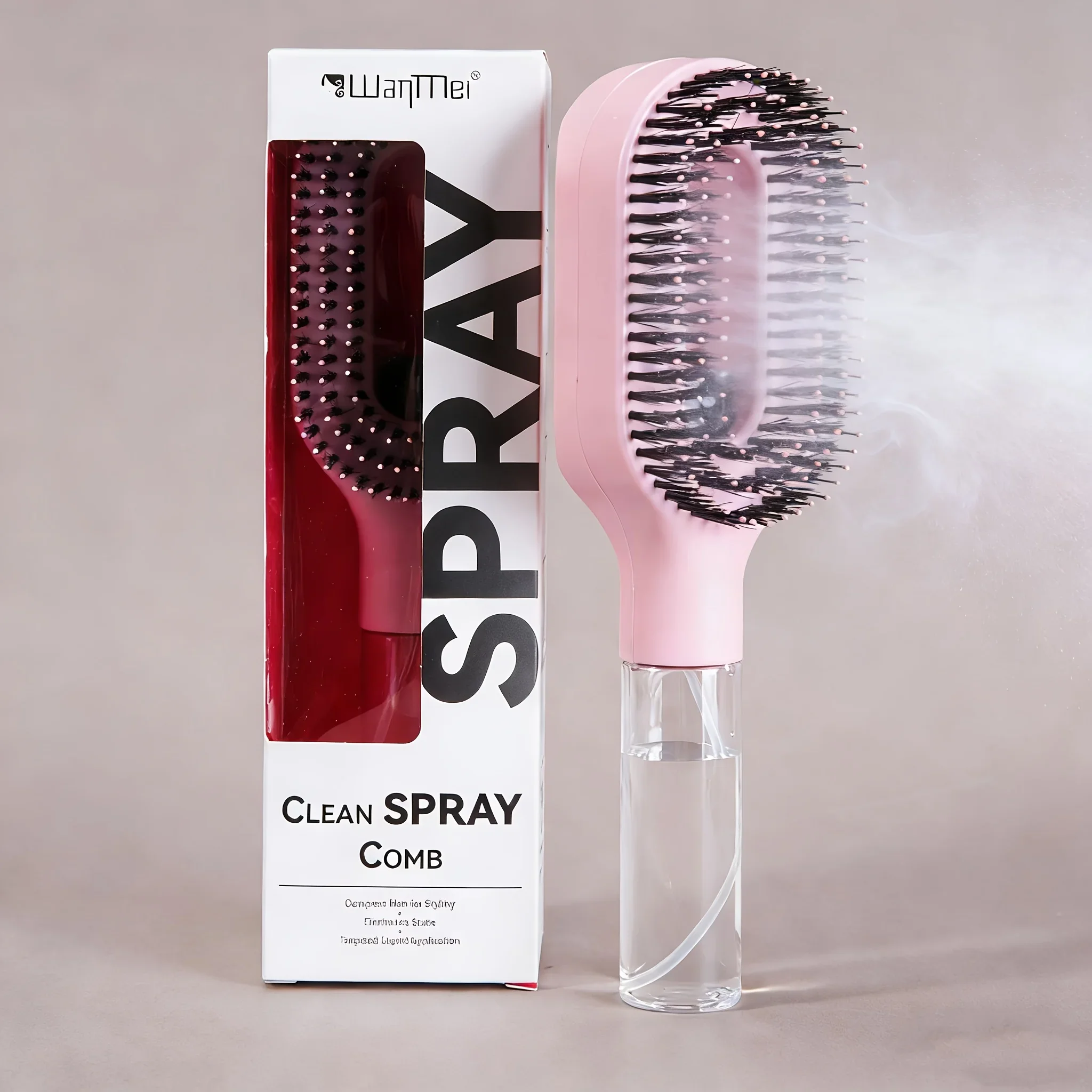 

Professional Spray Hair Brush 2-in-1, Anti-Tangle Bristles, Dual Use for Wet and Dry Hair