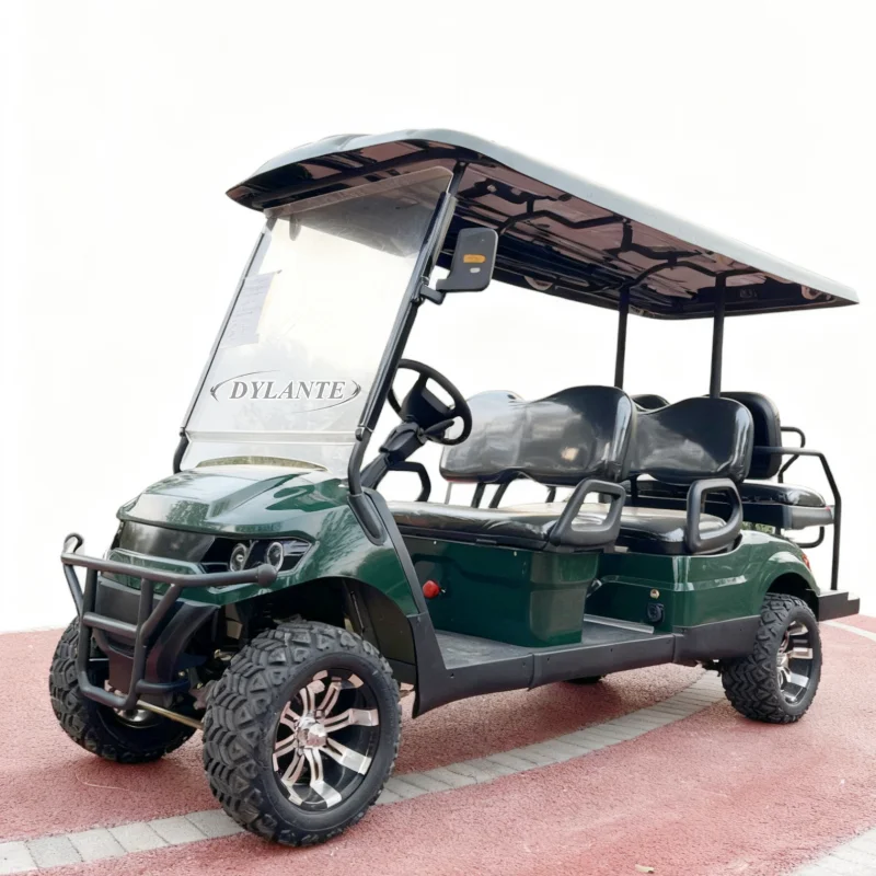 5KW عالية الطاقة جودة مستقرة مظهر عصري فاخر 6 مقاعد على الطرق الوعرة رفع كهربائي عربة جولف أفضل نادي السيارات المورد