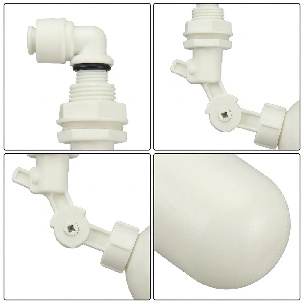 Water Level Control Float Valve for Aquarium Use with RO Machines and Buckets Material Automatic Shut Function