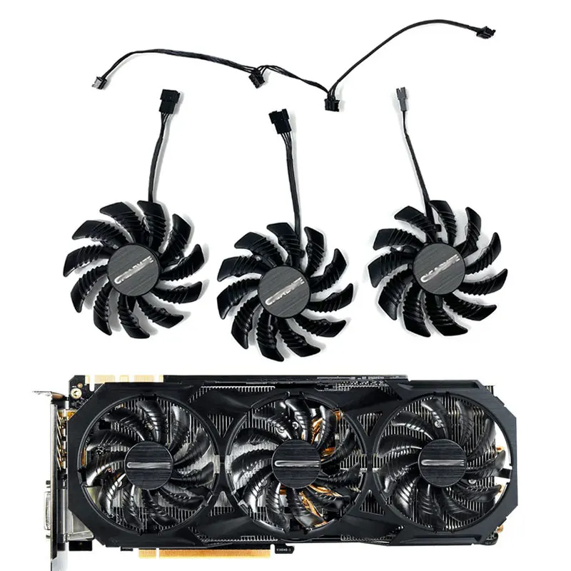 

Игровой Вентилятор охлаждения GIGABYTE GTX 1070Ti, замена T128010SU PLD08010S12HH 4PIN 78 мм для GIGABYTE AORUS GTX 1060 1070 1080 G1 GT