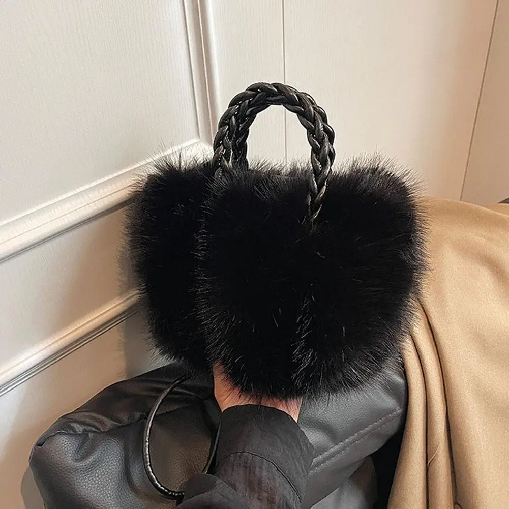 Close-up of faux fur texture and stitching detail