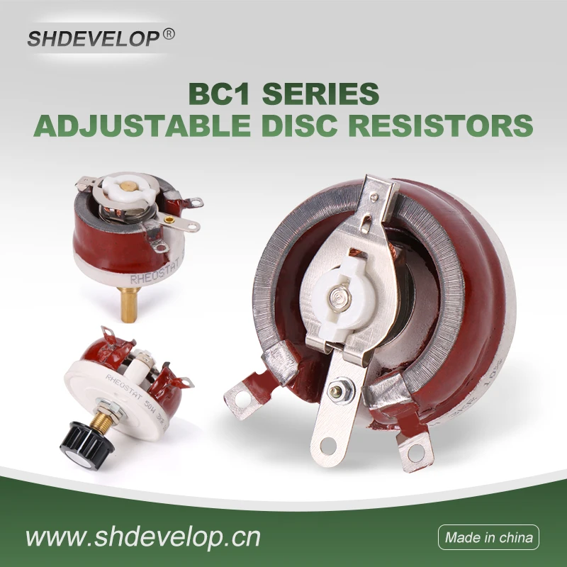 

Power Transistor Rotation Variable Winding Resistor Bc1-25W50W100W150W Coffee Disc-Shaped Adjustable Resistor Sliding Transistor 50Ohm 800Ohm 4.7Kohm Max 5K Ohm