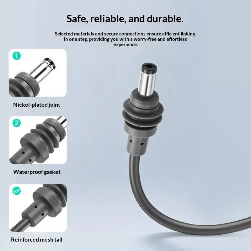 2026 NEW Shielded Anti‑Interference Mini DC5521 Power Cable KebaoLong Stable Wire For Electronic DIY Repair Wiring Accessory