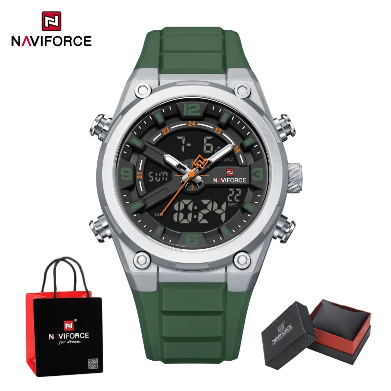 Dual Display Waterproof Men's Watch with Gift Box