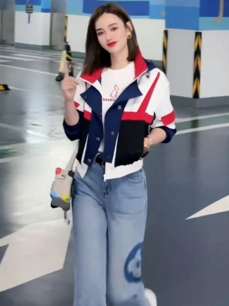 korean-sle-faionable-women's-outerwear-set-spring-autumn-two-piece-ensemble-age-defng-elegance-ular-online-model