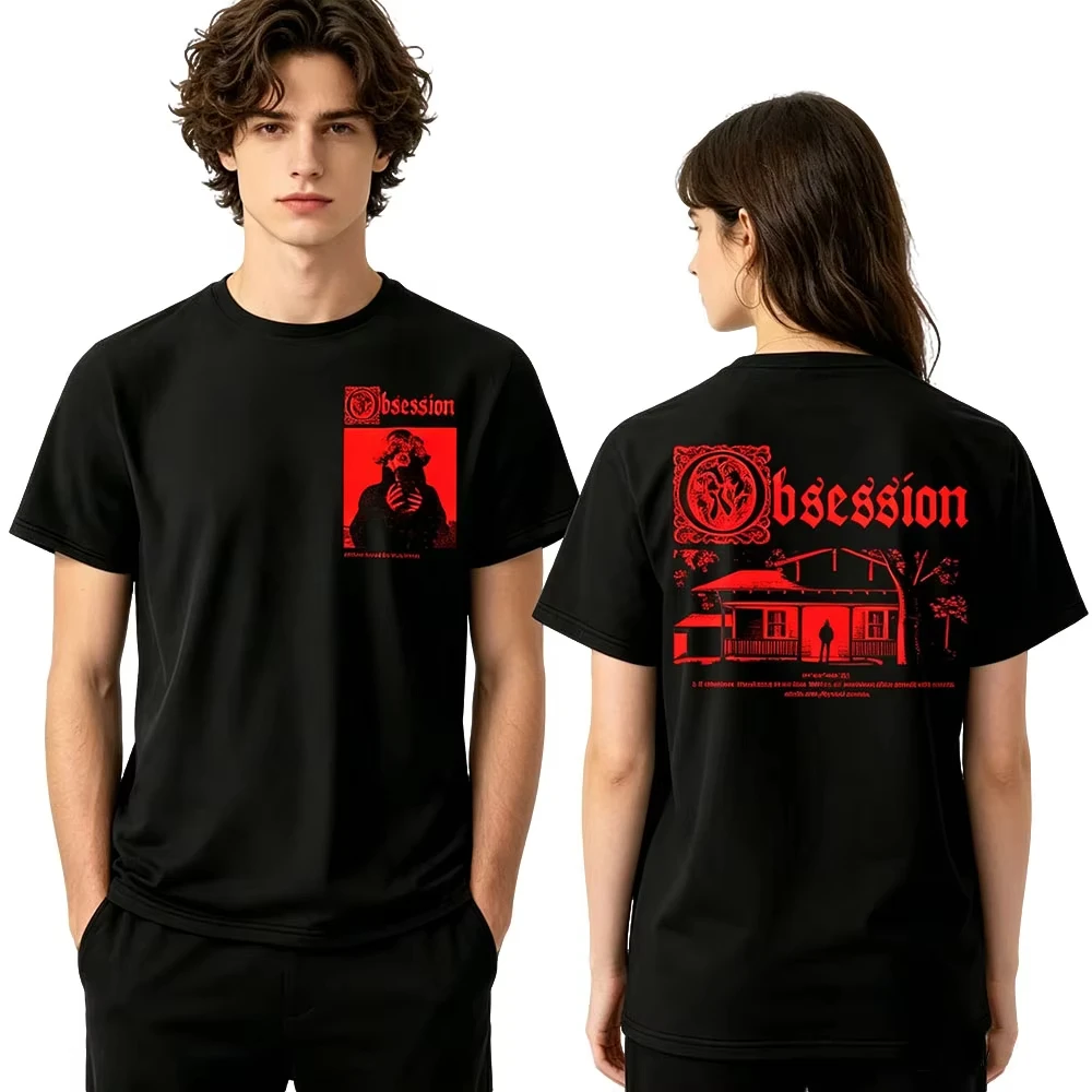 Camiseta con estampado de película Obsession I Love You, camisetas informales de algodón de verano para hombre/mujer, camisetas de manga corta a la moda, ropa informal con gráficos