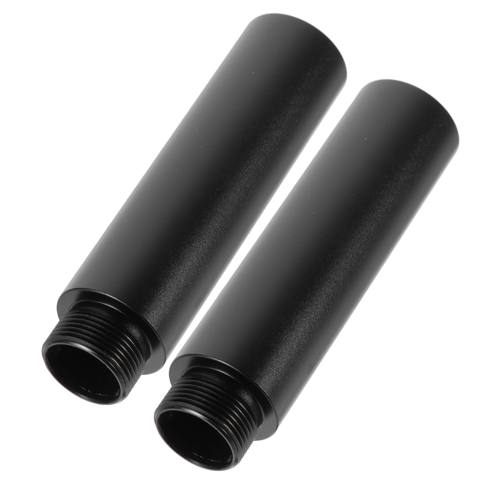 

2pcs Microphone Extension Pipe 5/8 Inch Black Durable Aluminum Alloy Gaming Rod Arm Mic Extension Tube Stand Bracket Tube