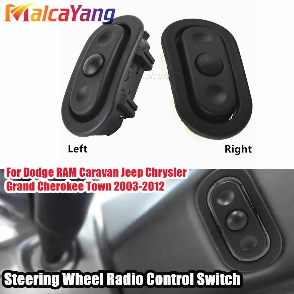 왼쪽 오른쪽 품질 스티어링 휠 크라이슬러 타운/컨트리 닷지 캘리버 다코타 지프 커맨더 용 라디오 컨트롤 스위치 04685728AB