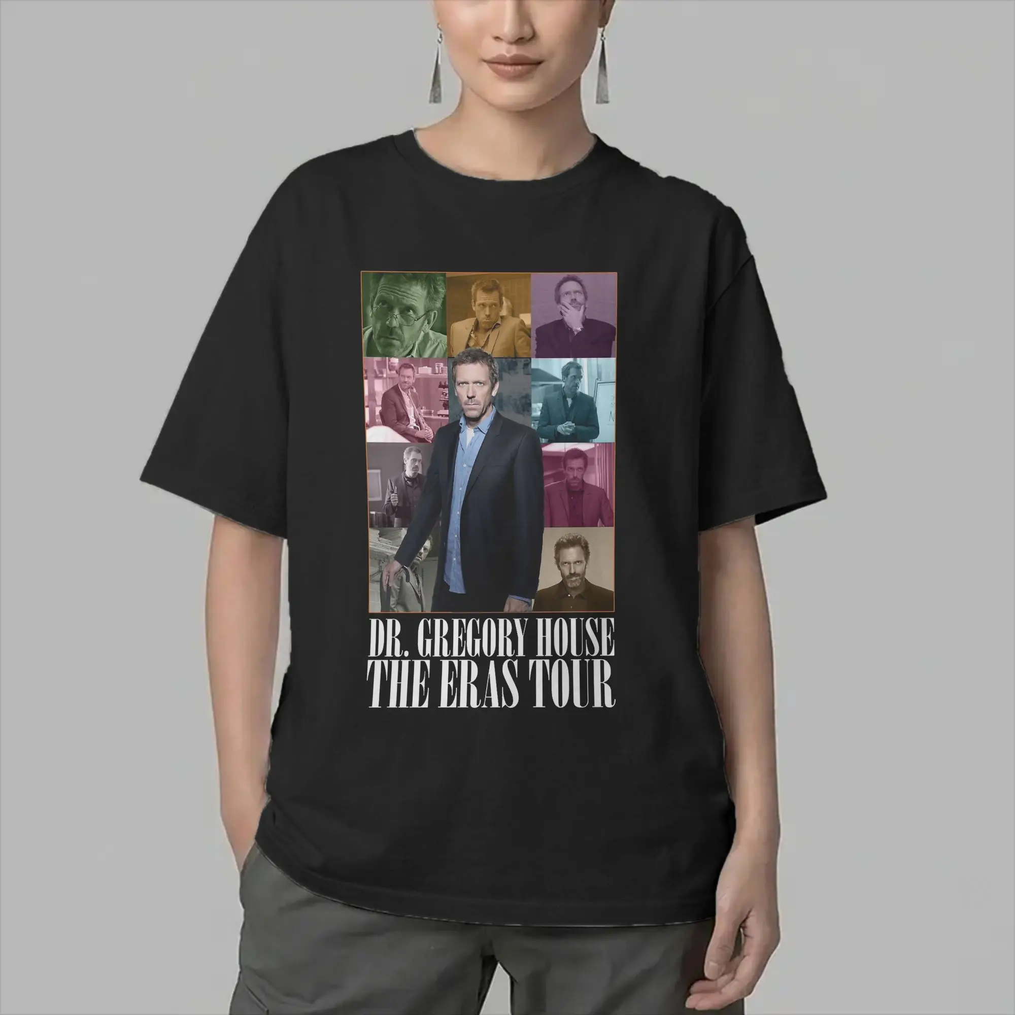 Dr Gregory House MD The Eras Tour T-Shirts for Men  Crazy Cotton Tee Shirt Crewneck Short Sleeve T Shirts Gift Idea Clothing