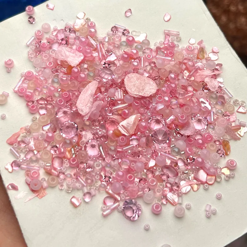 Wholesale! Crystal Broken Stone Nail Art Irregular Starry Sky Glitter Flowing Linen Nail Decoration Filling 1kg/bag