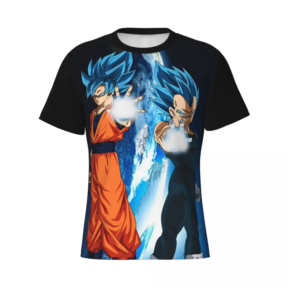 Camisetas Dragon Ball Goku para hombre y mujer, camiseta divertida, camiseta de manga corta con cuello redondo, ropa de poliéster de talla grande