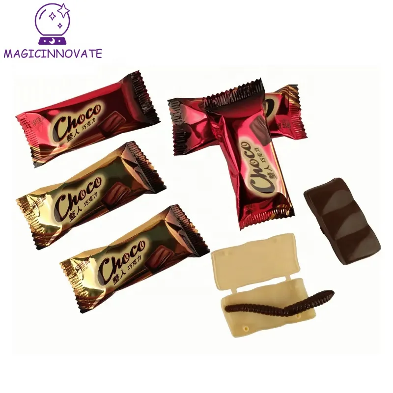 Tricky toys-Chocolates Tricky toys frighten people  Insects  chocolate candy pranks funny props