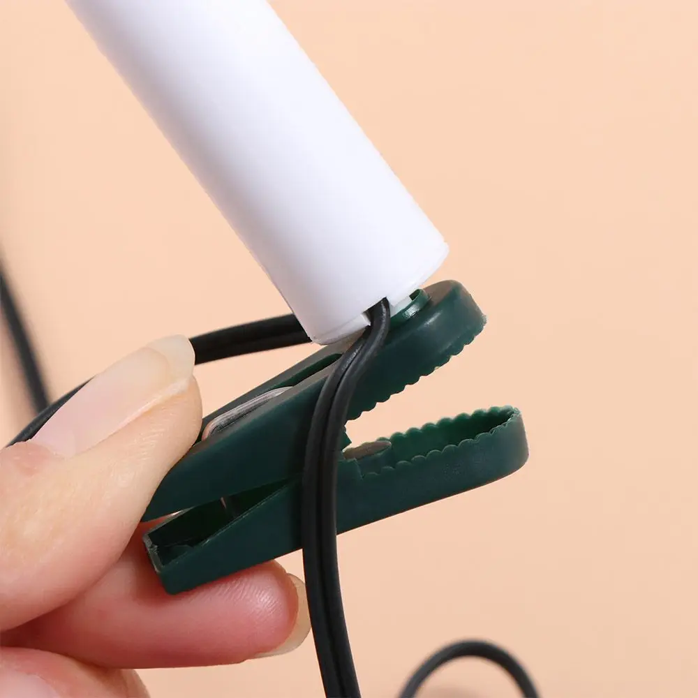 20 قطعة سلسلة شمعة LED عديمة اللهب مشبك على شجرة عيد الميلاد تعمل بمنفذ USB على شكل مخروطي خفيف قابل لإعادة الاستخدام #5