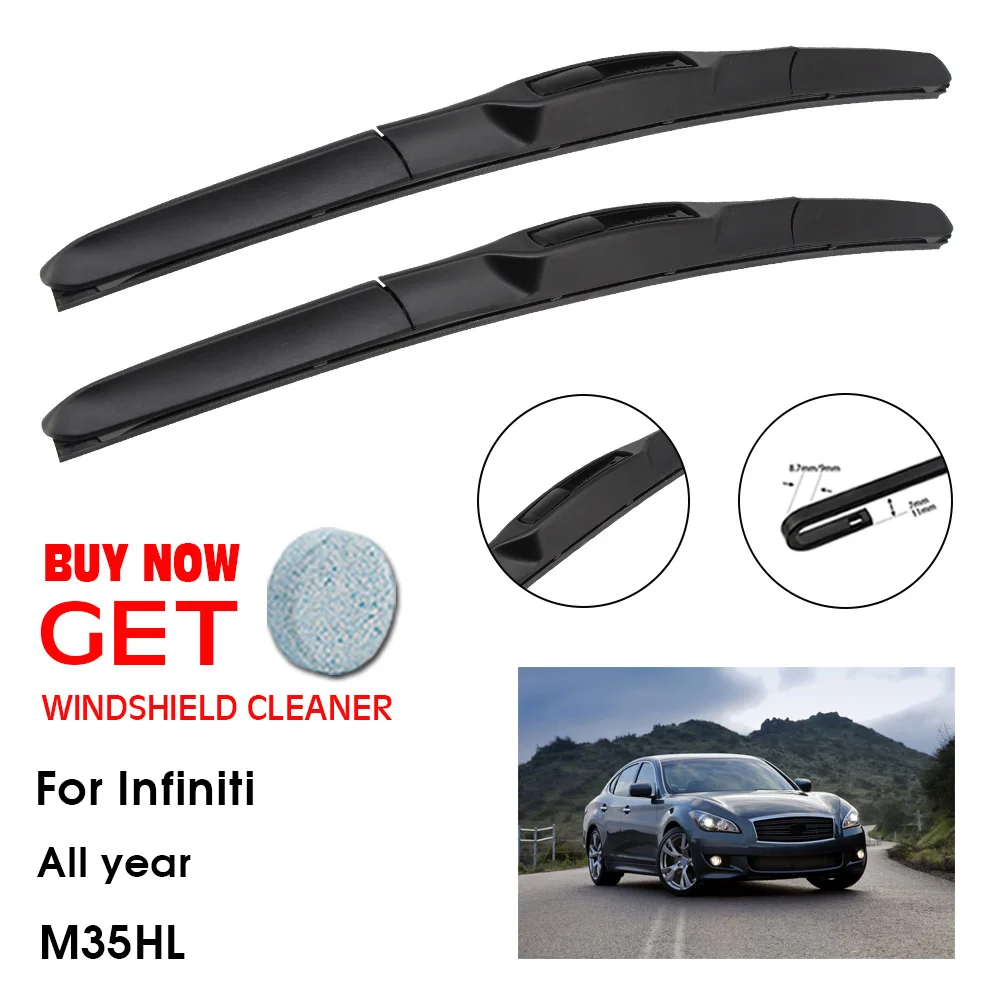 

Car Wiper For Infiniti M35HL 26"+19" All Year Front Window Washer Windscreen Windshield Wipers Blades Accessories