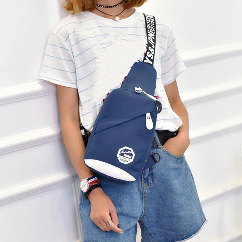 Practical Versatile Chest Bag for Daily Travel "1988 FASHION" Label Lightweight Adjustable-strap Casual Functional Sling Bag