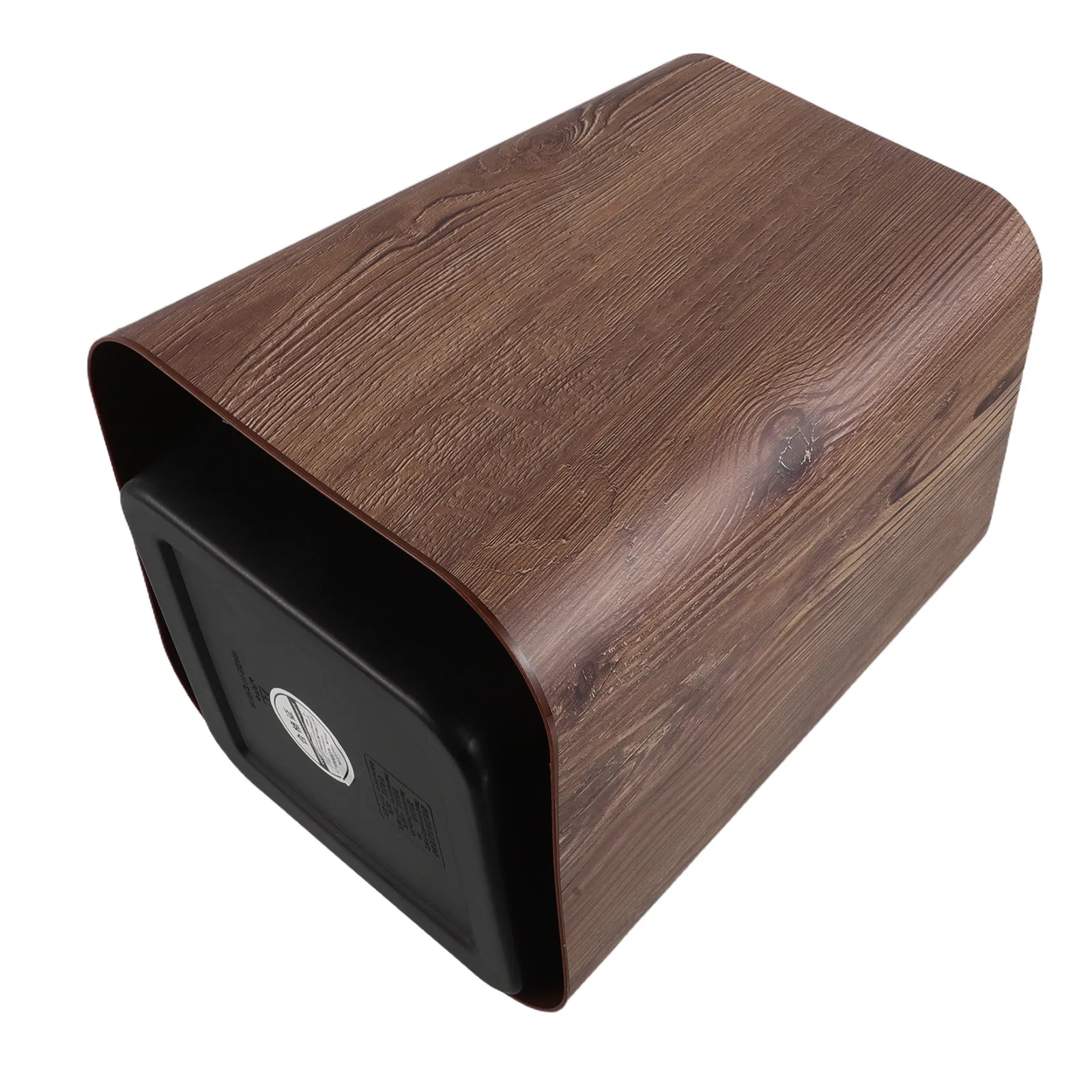 

Прямоугольная коричневая мусорная корзина под дерево с откидной крышкой для ванной, офиса, спальни, кухни, для подгузников, современная