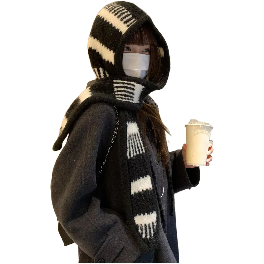 Women's Thermal For balaclava Featuring Continuous Scarf Design Elastic Head Circumference and Lightweight Packability