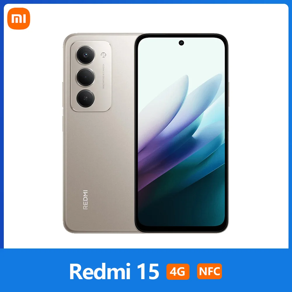 Xiaomi Redmi 15 4G,NFC,Snapdragon® 685,DotDisplay 6.9" FHD+,144 Hz,50 MP Caméra,Batterie 7000 mAh,IP64