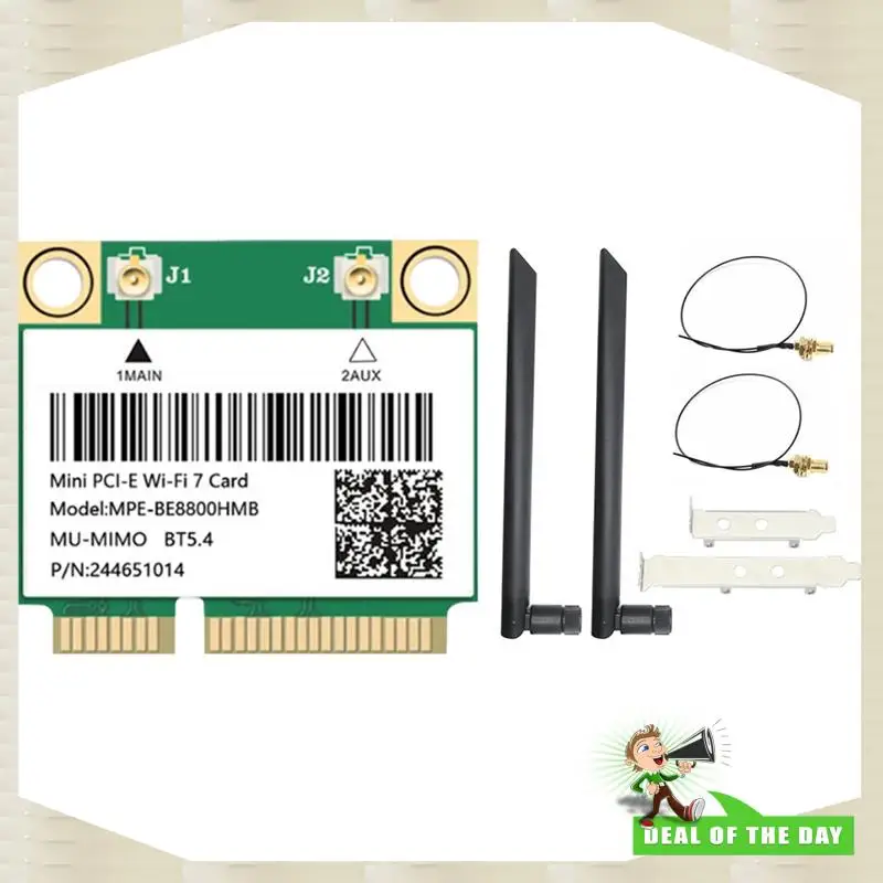

24-часовая доставка Модуль Wi-Fi7 BE200 8774 Мбит/с Комплект карт Wi-Fi7 Mini-PCIE Tri Band 2,4G/5G/6Ghz Беспроводной сетевой адаптер BT5.4 для W