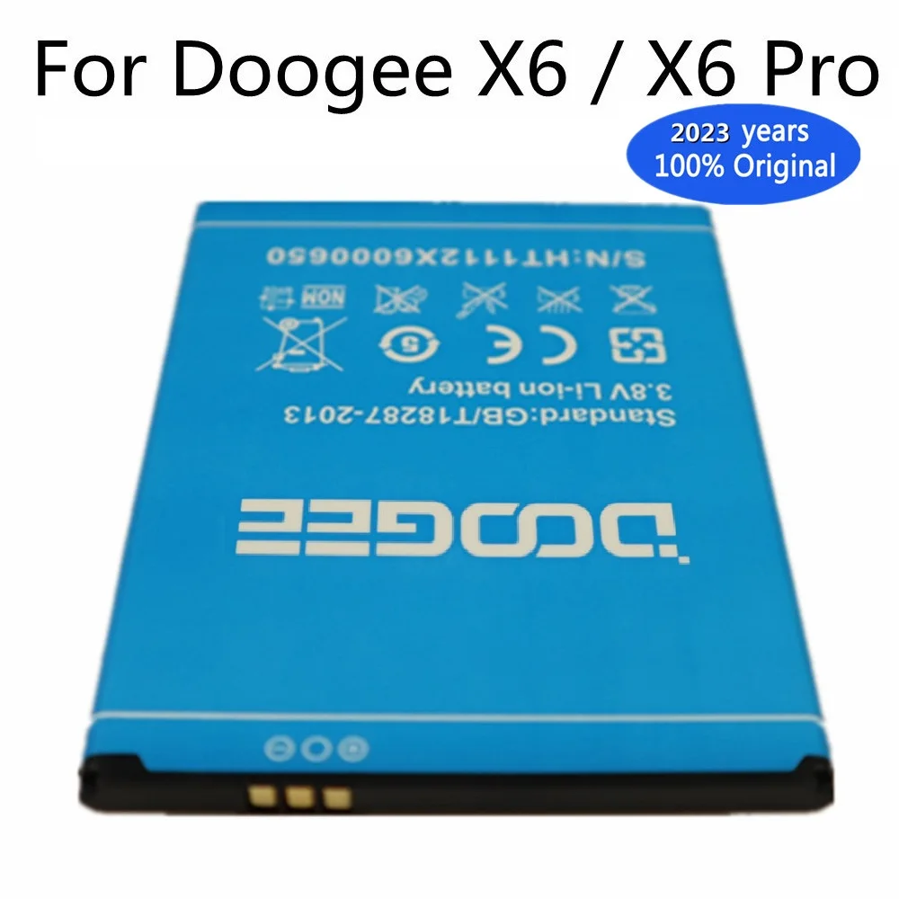 

2023 Years New Original Battery For DOOGEE X6 3000mAh Backup Bateria for Doogee X6 Pro X6Pro Phone Rechargeable Batteries