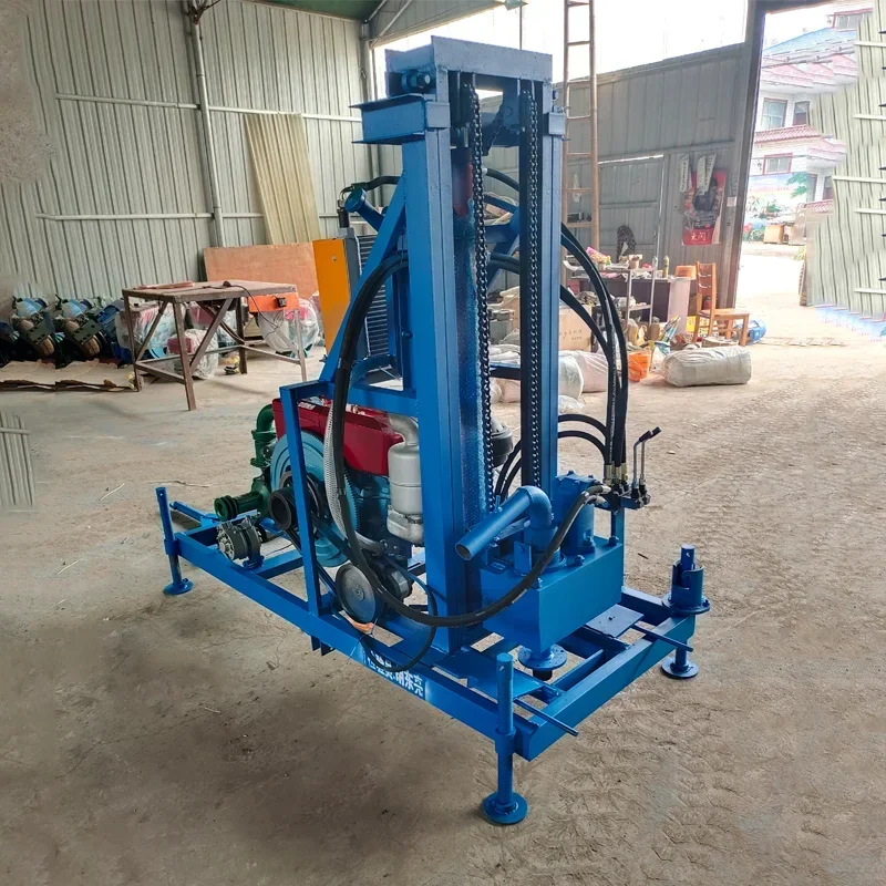 Mini Water Well Drilling Rig 80 Meter 100m Water Well Drilling Machine Diesel Engine Small Drill Rig Machinery for Slovenia