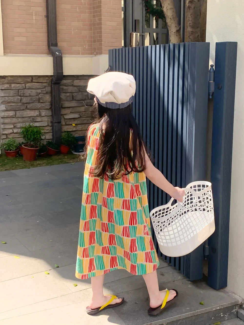 Summer Boy Clothes Set Girl dress Korean Style Contrast Stripe Shorts Set Sleeveless Skirt family matching outfits Sibling look