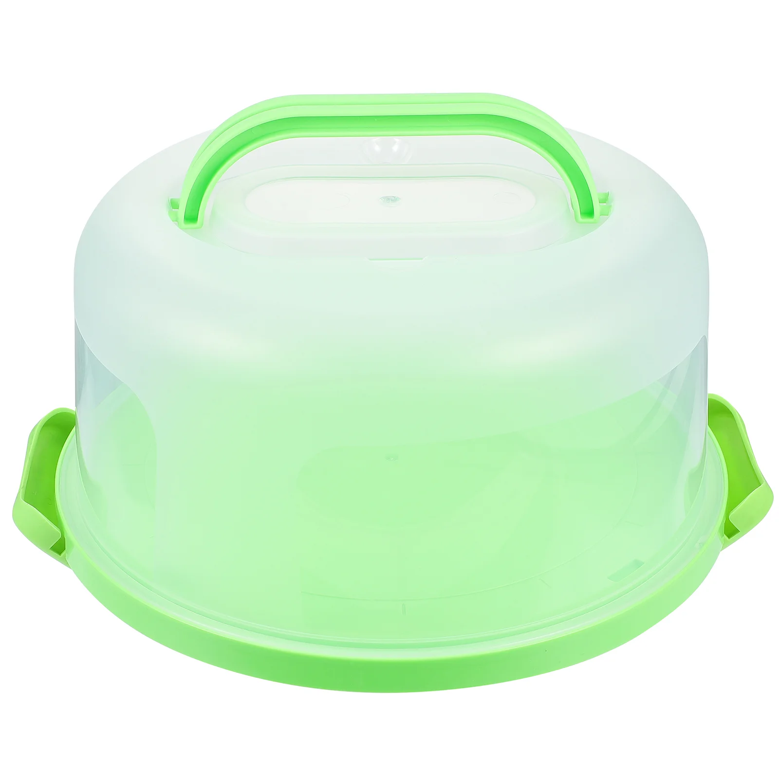 

Cake Dish with Food Packing Boxes Stand Plastic Green Container Cupcake Travel