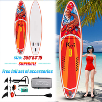 FUNWATER Stand-Up Inflatable Paddleboard (SUP) - Thickened Double-Layer Surfboard, Waterboard, Fishing Board, Adult Surfboard