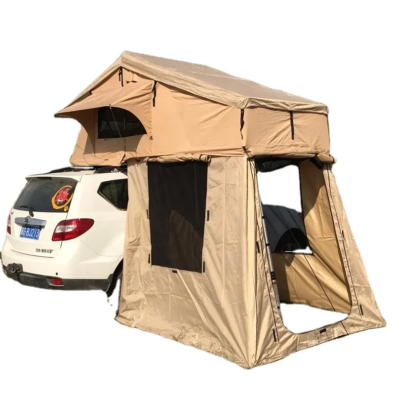 4x4 Outdoor Camping Offroad 4WD SUV Car Roof Top Tent with Annex Straight Bracing Type