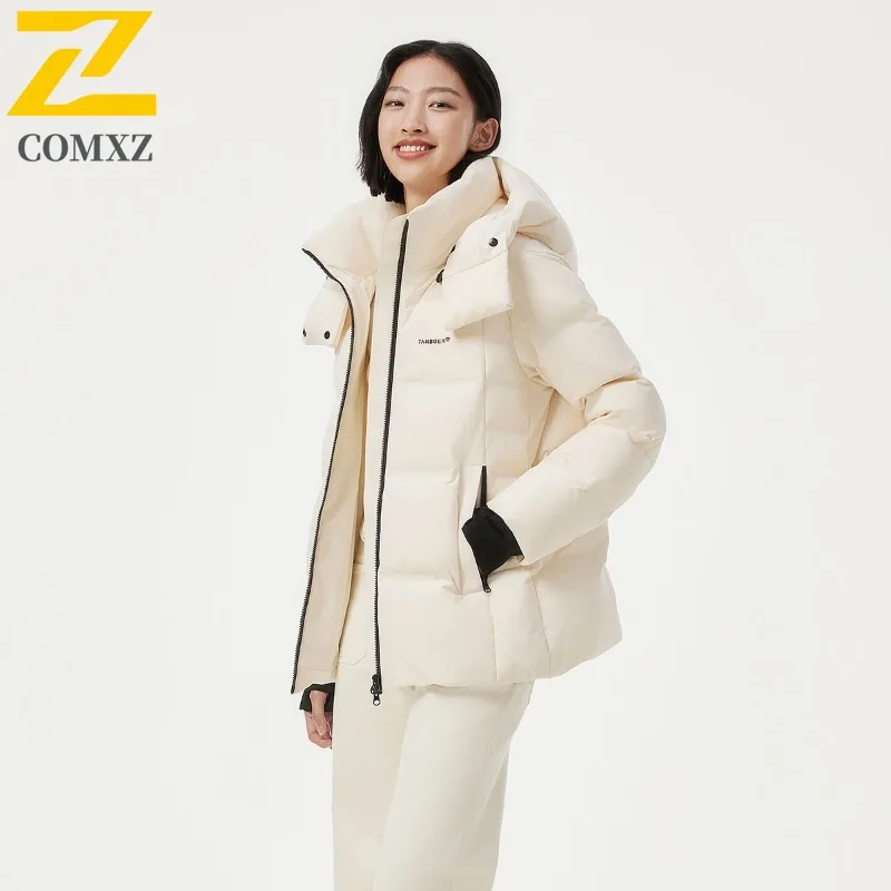 

COMXZ Men Winter Jacket Hooded Solid Color New Style Extreme Cold Windproof Snowy Padded Jacket Travel Thick Warm Puffer Jacket