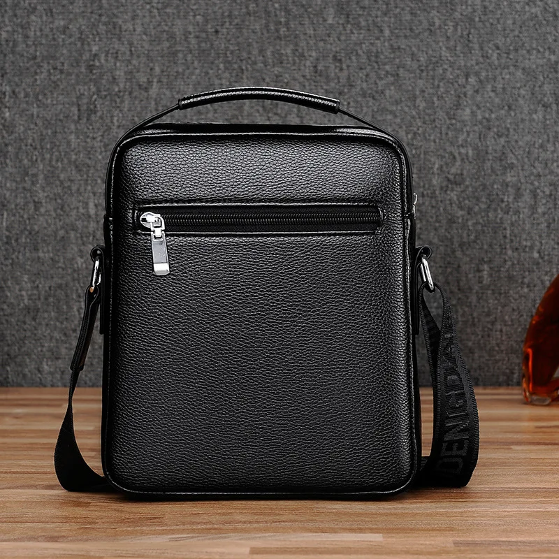 New Men's Shoulder Bag 2023 PU Leather Crossbody Casual Small top-handled Bag Business Handbags Phone Bags Purse