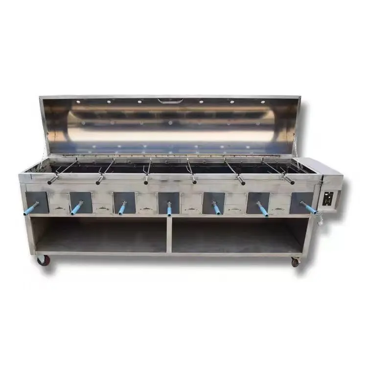 Freestanding Stainless Steel Rotisserie Roaster Rotisserie Tumble Charcoal Grills Rolling Grill Baskets to Rotate Chicken Oven