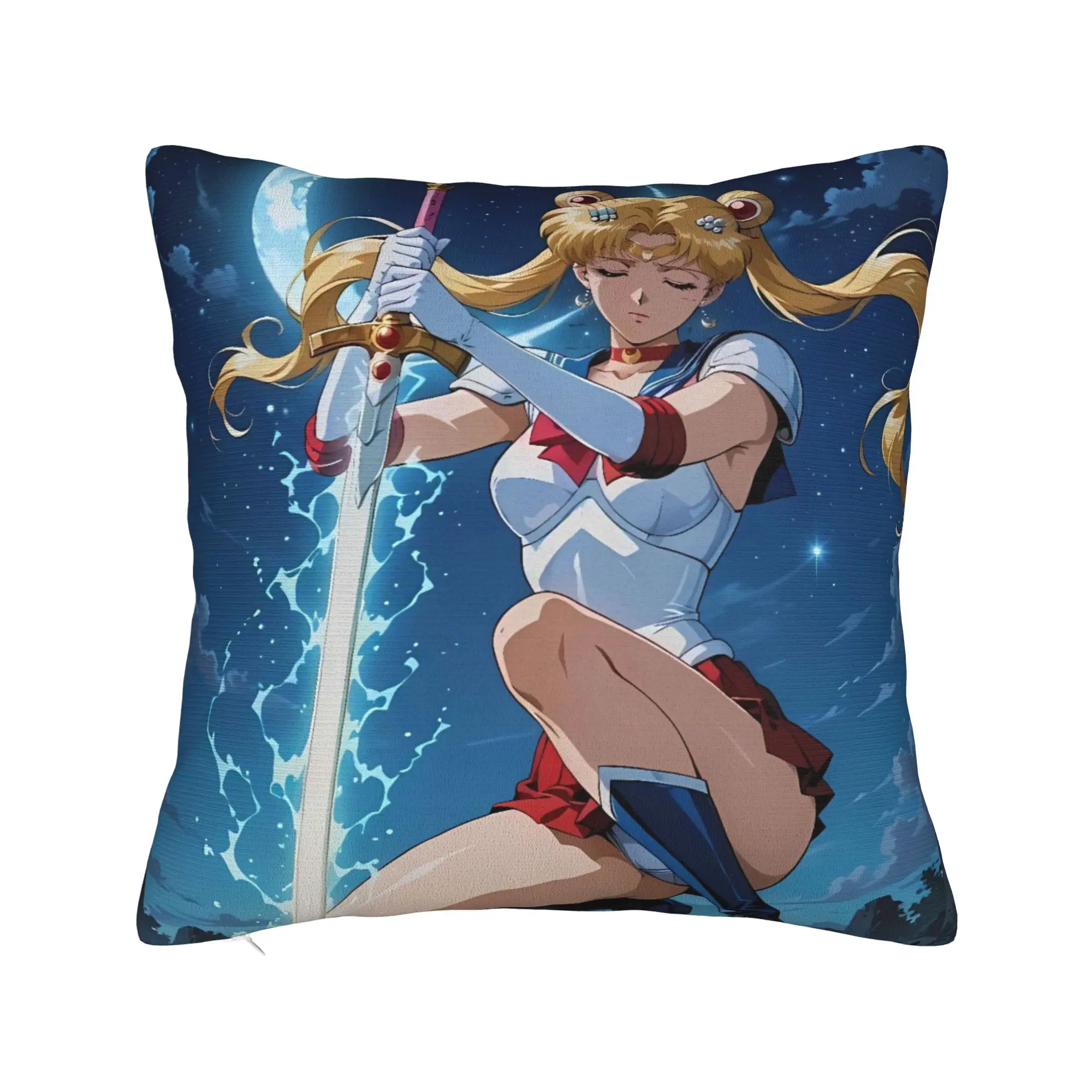 Pillow Case Sailor Moon Soft  Pillow Cover For Sofa Bedroom Home Decor Novelty Pillowcases