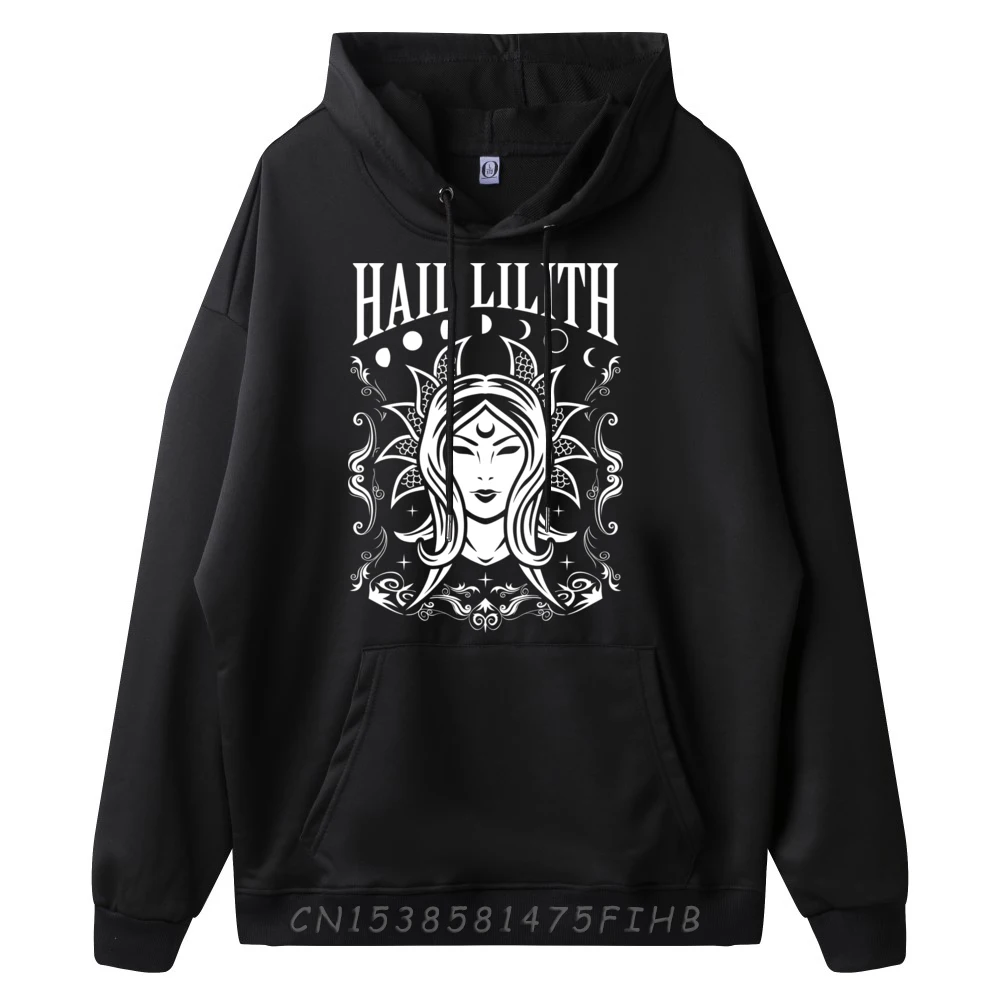 Dark Demon Occult Hail Lilith and Full Moon Cycle Fashion Hoodies Men Youth Brand Clothing Printing