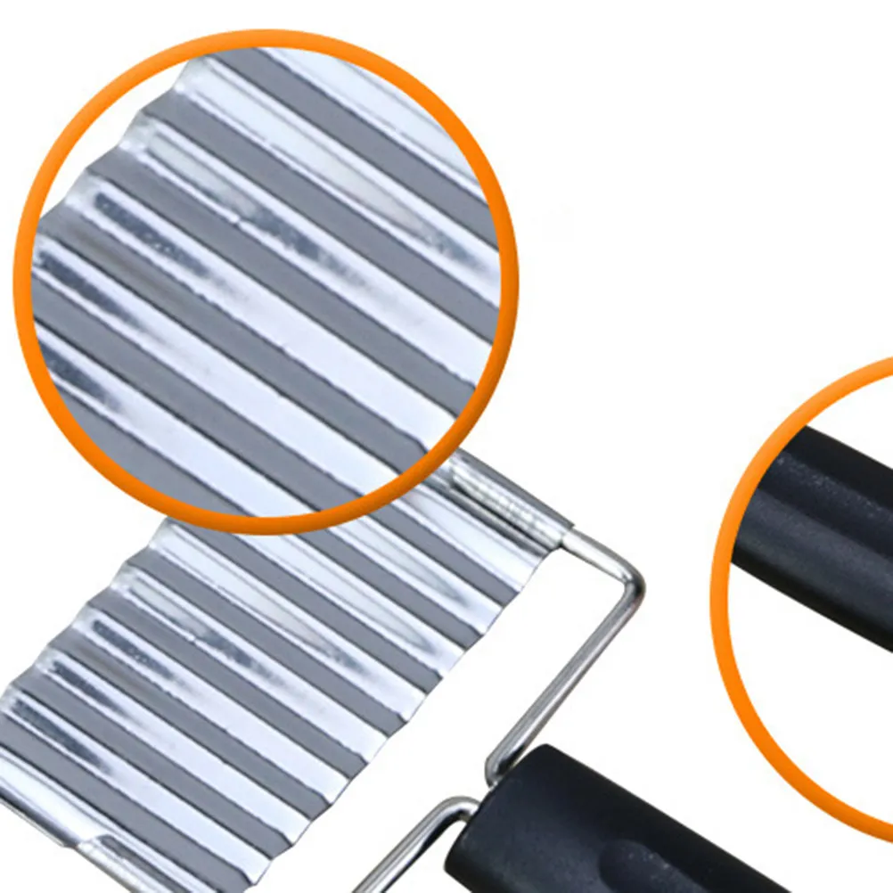 Crinkle Cutters Stainless Steel Wavy Slicer for Chopping Veggies Fruits Potatoes Soap Pickle Chips Salad Garnishes Kitchen Knife view 6