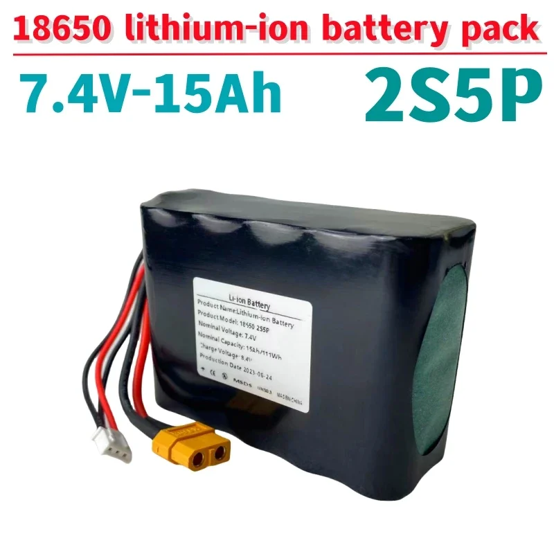 

7.4V 15Ah 8.4V 18650 2S5P Lithium Battery Pack Used For Drones Airplane Models Electric Toys High-Current Output Batteries