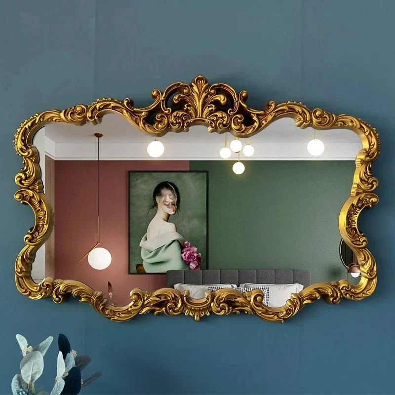 Makeup Vintage Decorative Mirror Wall Aesthetic Bathroom Bedroom Shower Decorative Mirror Big  Decorativo Room Decor