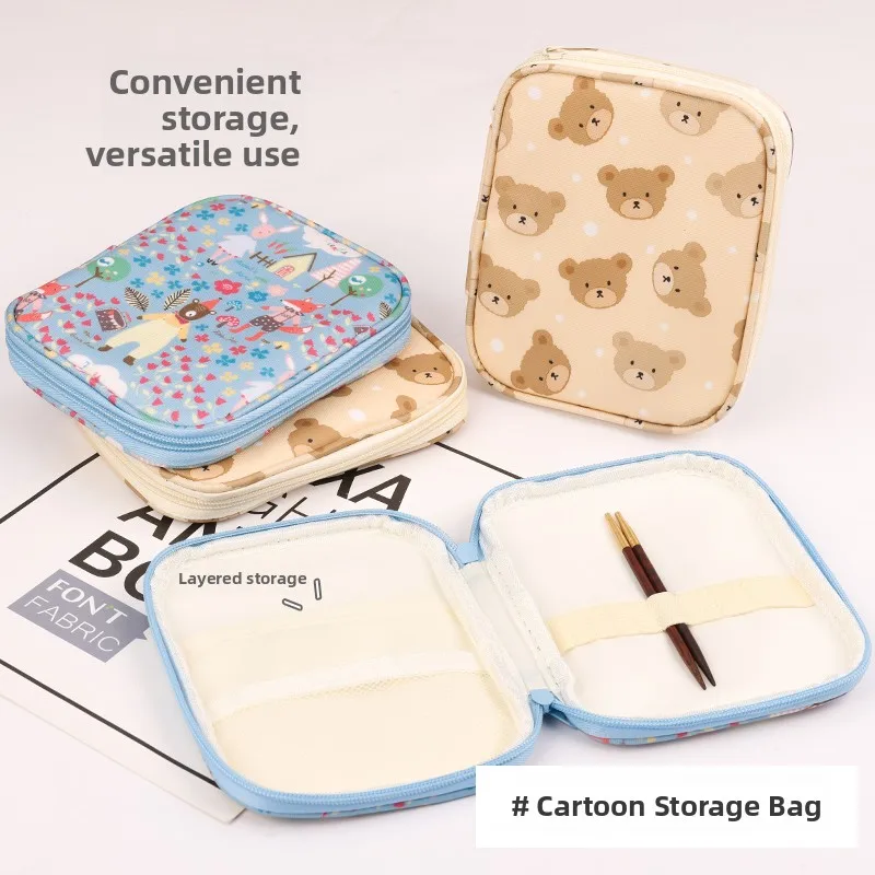 

Большая сумка для хранения вязальных инструментов, многофункциональная цилиндрическая сумка-органайзер для спиц и игл для вязания, для дома