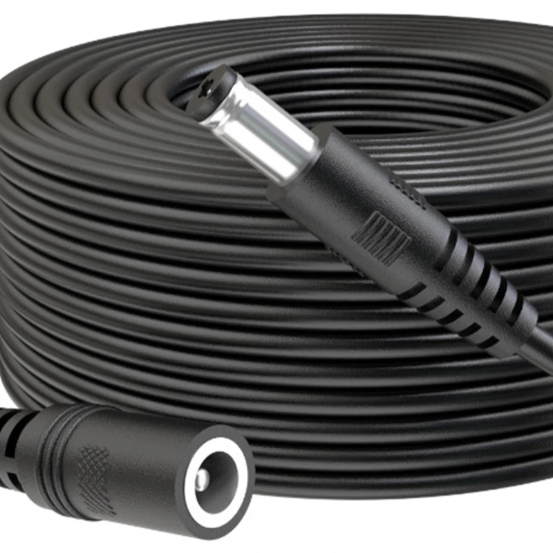 1pc 100-500cm Security Camera Power Cord 5.5mmx2.1mm male to female Power Extension Cable for Wifi Security Camera