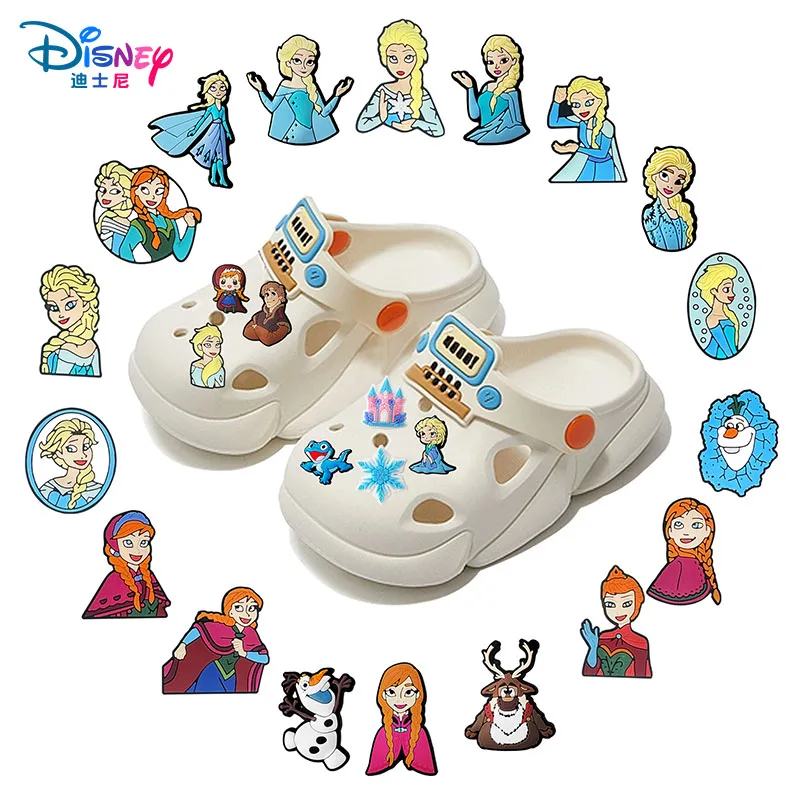 13-100 Piezas de Adornos para Zapatos de Disney Frozen, Anna, Elsa y Olaf, Decoración para Sandalias y Zuecos, Accesorios de PVC de Dibujos Animados al por Mayor para Regalo de Navidad