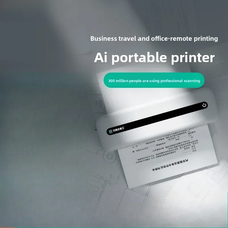 A4 Portable Printer Mobile Office Business Trip AI Editing Scanning Documents Ultra Clear Mini Home Mobile Phone Portable