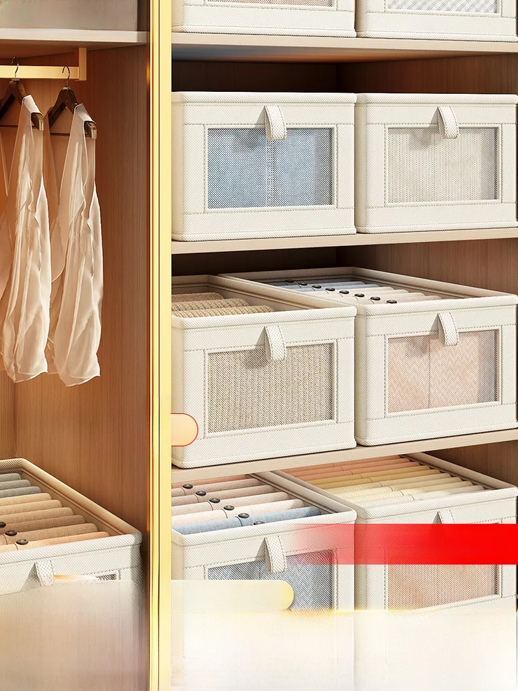 Oxford Cloth Fabric Drawer Style Storage Box Home Clothes Underwear Organizer Divider Basket for Pants And Other Items